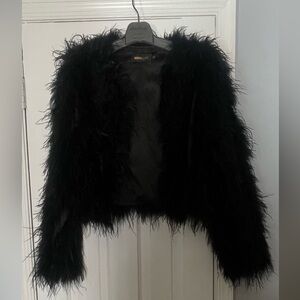 Feather cropped jacket